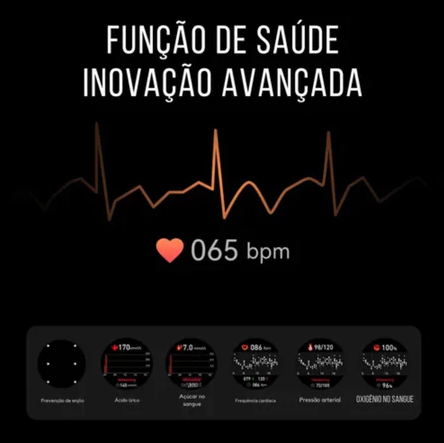 Relógio Inteligente Smartwatch SU01 Série 11 Tela AMOLED 1.43" Memória 1GB Resistência 5ATM GPS Bateria Longa