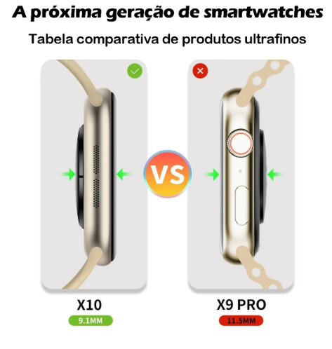 Smartwatch Relógio Serie 10 X10 Pro Chatgpt Lançamento 2026 - Prova d'água