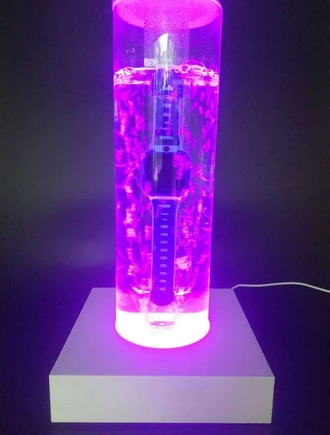 Expositor de Relógio Acrílico com LED à Prova d’Água
