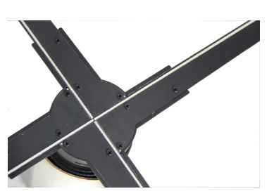 Projetor De Holograma 3d Led 55cm Ventilador Propaganda Cor Preto - Display Holo 3d Ventilador Holográfico