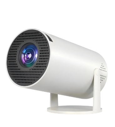 Hy300 Mini Projetor Suporta 4k Portátil Branco 127/220v Portátil 5G Wi-Fi 6 Bluetooth 5.0 Android 11 / 1080P Full HD 8000 Lumens LED Auto Correção Trapezoidal Horizontal Rotação 180° Ideal para Projeções Cinemáticas