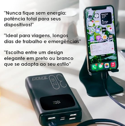 Carregador Portátil Power Bank 30.000mAh Peining Super Turbo 22.5W PD