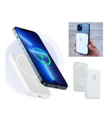 Carregador Portátil Power Bank Indução MagSafe 5.000mAh C&C - Branco