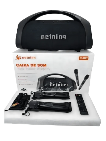 Caixa de Som Bluetooth Peining PEI-SP02 400W Boombox IPX6 Original