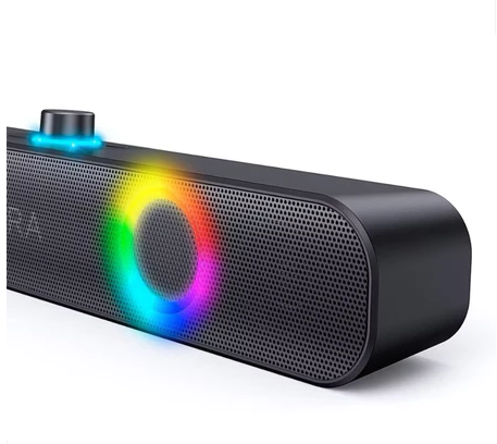 Caixa de Som Soundbar Bluetooth Multimídia Amplificada com LED RGB