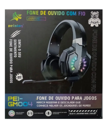 Headset Gamer Peining PEI-GM004 – Fone de Ouvido com Microfone P/ Ps4 Xbox Pc Celular