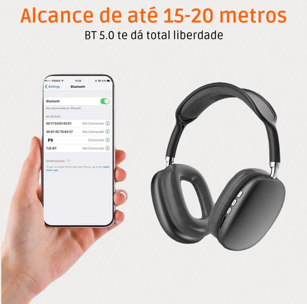 Fone Bluetooth Sem Fio De Ouvido P9 TWS Macaron Top Headphone Pods Max Fone De Ouvido Para Android E IOS Recarregável