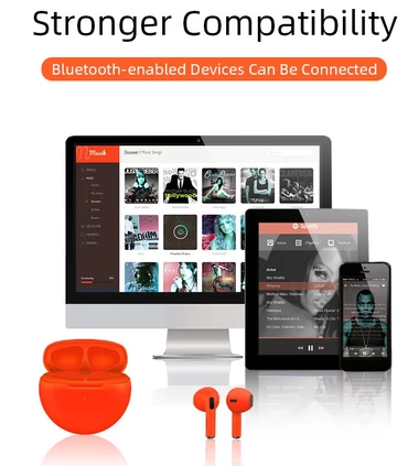 Novo Pro6 BLUETOOTH Sem Fio 5.0 FONE De Ouvido Grande Capacidade Controle De Toque Do Microfone ENVIO IMEDIATO