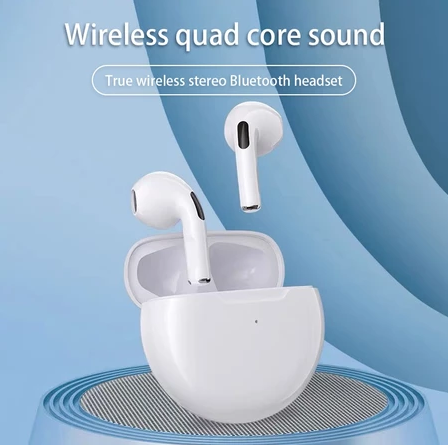Novo Pro6 BLUETOOTH Sem Fio 5.0 FONE De Ouvido Grande Capacidade Controle De Toque Do Microfone ENVIO IMEDIATO