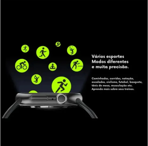 W11 X Smart Watch Série 11 Responde Mensagem Faz Ligaçoes Microwear Amoled Chatgpt Gps Kit Completo