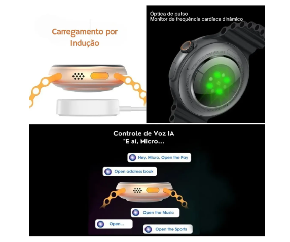 Relógio Smartwatch Ultra Se Mini Redondo 41mm Amoled 2026 masculino femenino série 10 original microwear 1Gb