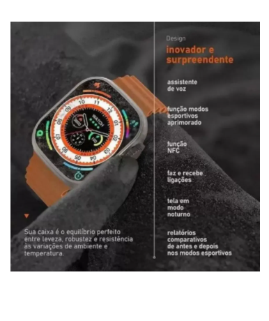Relógio Smartwatch Hw Ultra Mini Howear Amoled