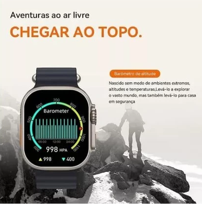 Relógio Smartwatch W69 Ultra Mini 45MM Microwear Tela de 1.95 HD Android/Ios Nfc Original