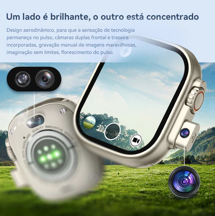 Smartwatch Hw Ultra2 Call Completo Câmera Wi-Fi Ia Chat-gpt Amoled 49mm Nfc 7 Pulseira Prateado Ou Preto Vários Desenhos Várias Cores