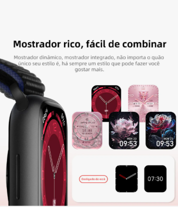 Smartwatch HW Mini 2 Com 7 Pulseiras 41mm Lançamento 206 Chat GPT GPS Compatível IOS e Android Feminino Masculino