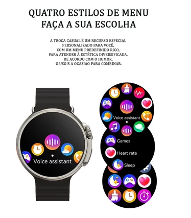 Smartwatch Laxasfit Gt10 1,52 Redondo 48mm Sport smartband monitor fitness