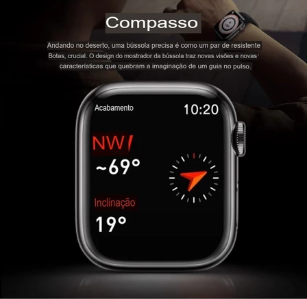 RELÓGIO SMARTWATCH HW9 Pro Max Relogio Inteligente - Tela Amoled 2.2 inch com 3 Pulseiras