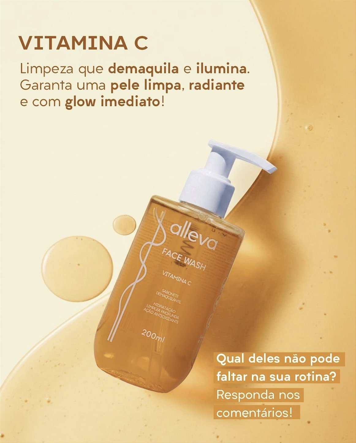 Sabonete Líquido Face Wash Vitamina C 200ml