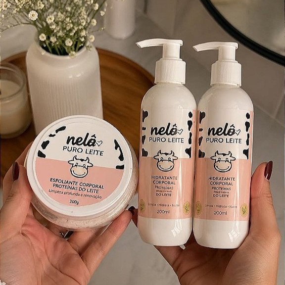 Kit Nelô Puro Leite para Cuidados com a Pele