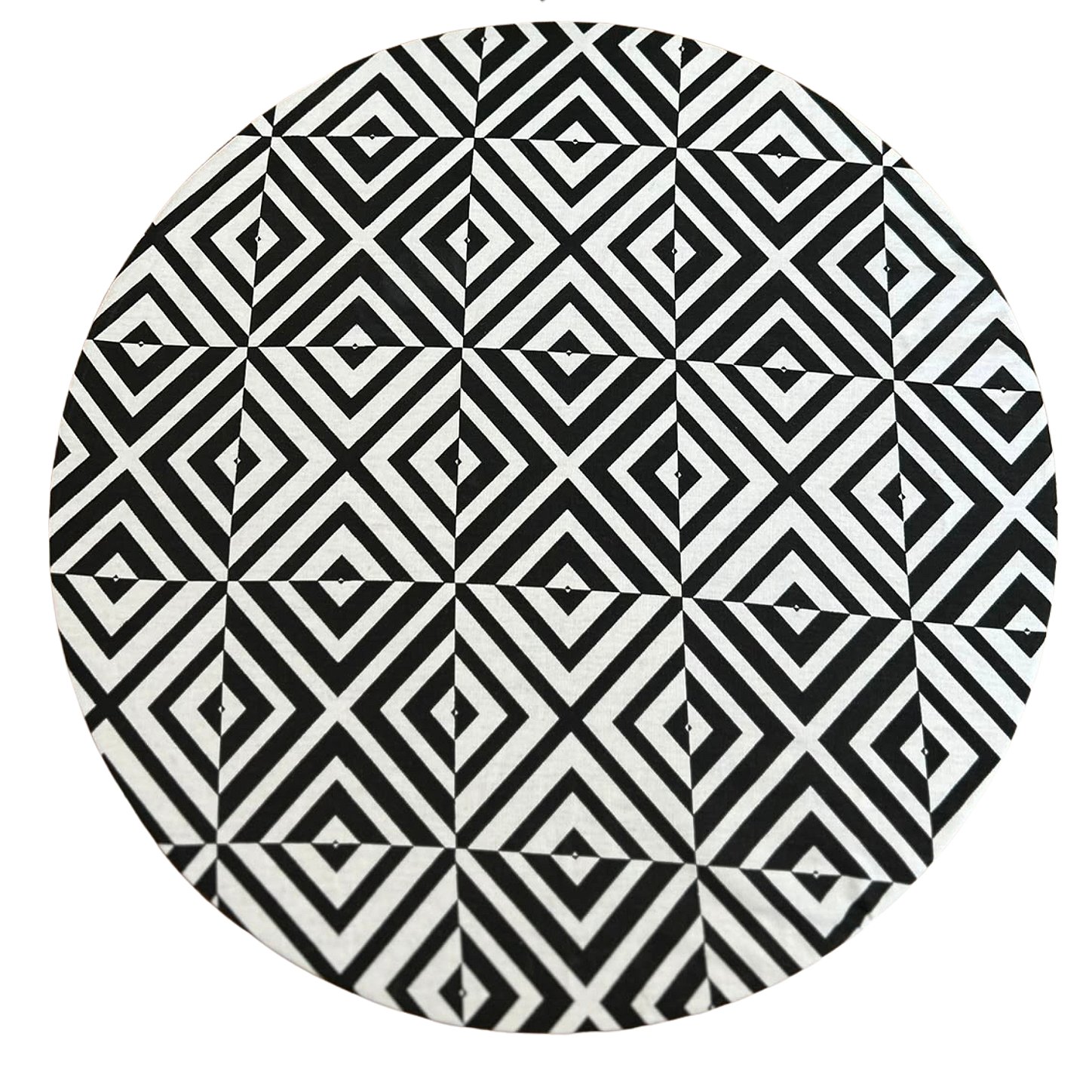 Capa de Sousplat Geométrico Preto e Branco