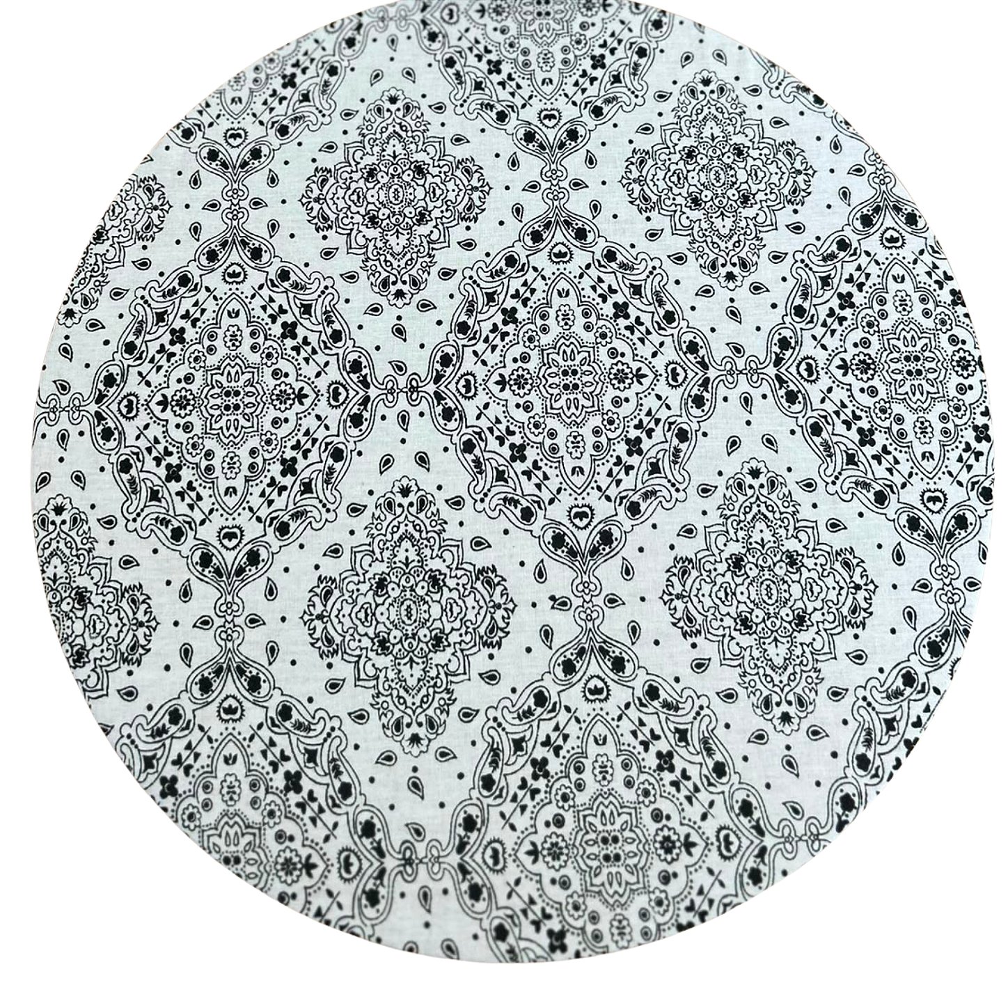Capa de Sousplat Mandala Preto e Branco