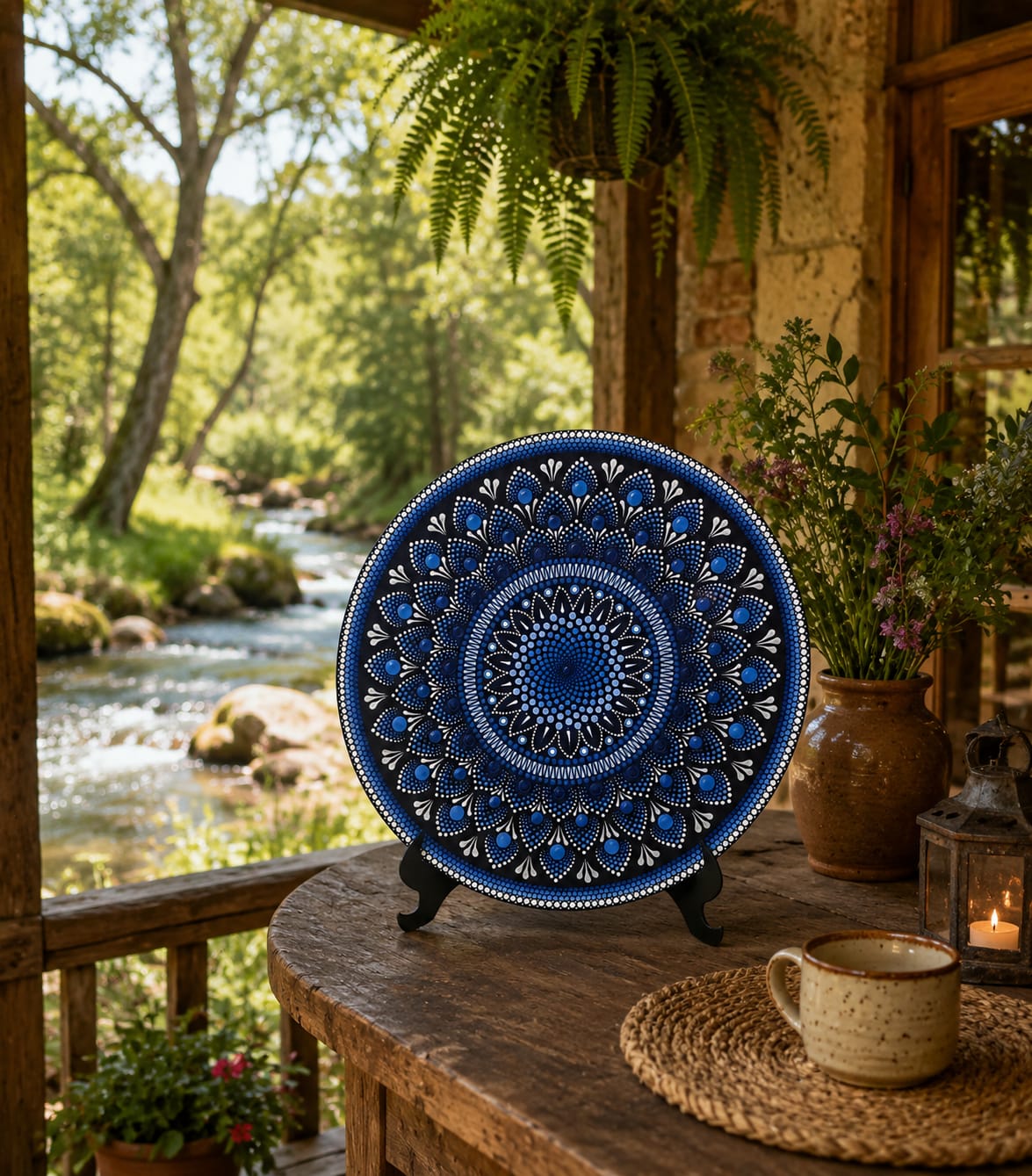 Mandala 35 cm em Pontlhismo.