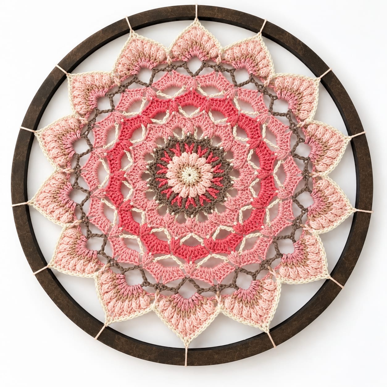 Mandala em Crochê Primavera 33 cm