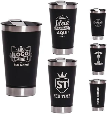 Copo Térmico 500ml com Abridor personalizado
