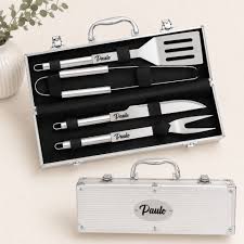 1 kit churrasco 4 peças com maleta personalizado