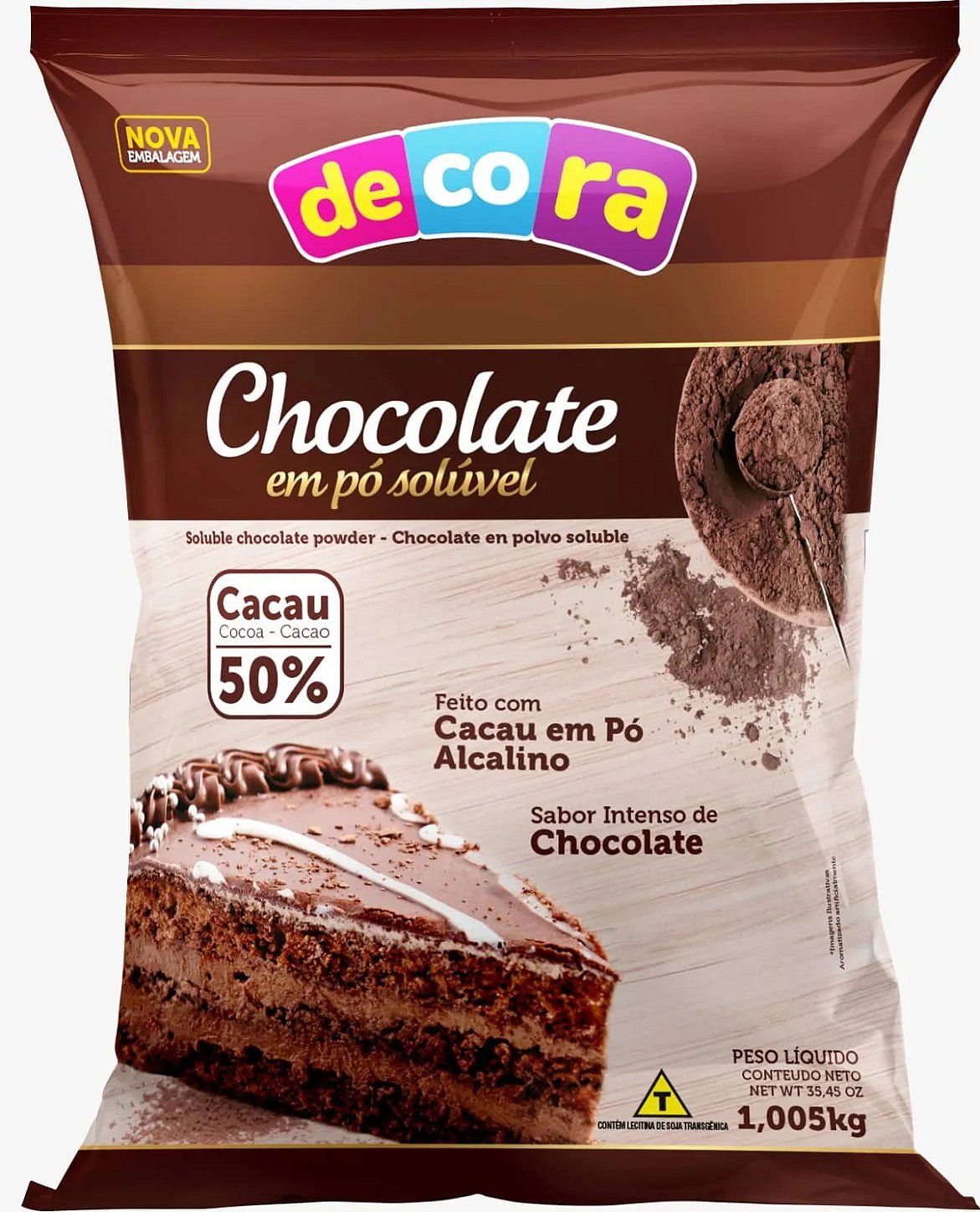 CHOCOLATE EM PO SOLUVEL 50% 1,005KG CACAU FOODS (DONA JURA)