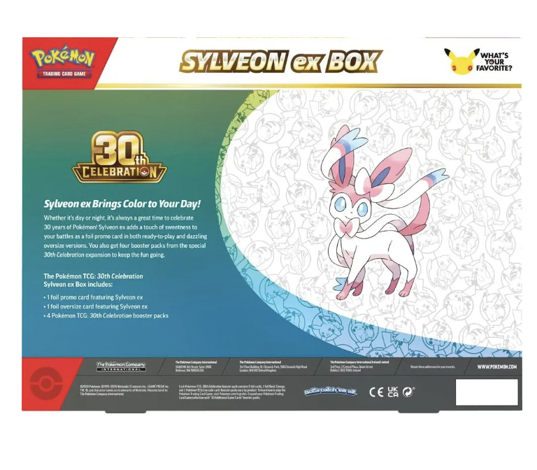 Pokémon Tcg: 30th Ex Box - Sylveon - Inglês