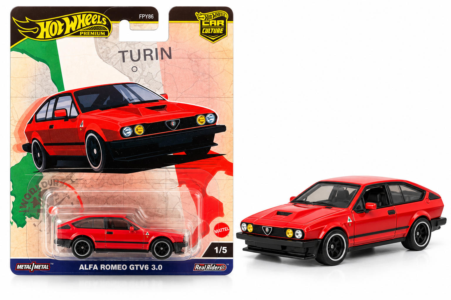 Hot Wheels Premium - Pop Culture Turin Alfa Romeo GTV6 3.0 1:64