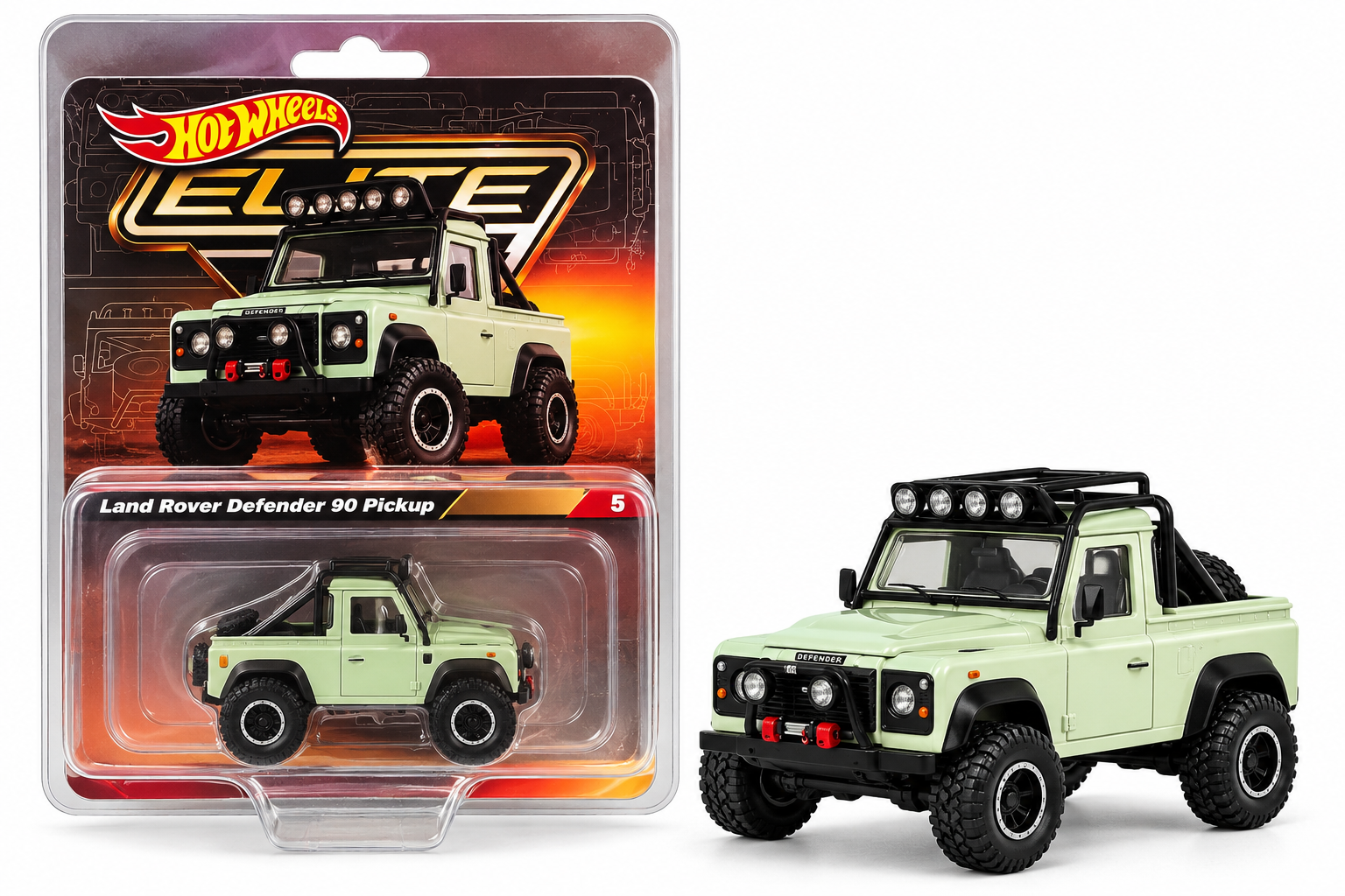 Hot Wheels Elite 64 - Land Rover Defender 90 Pickup