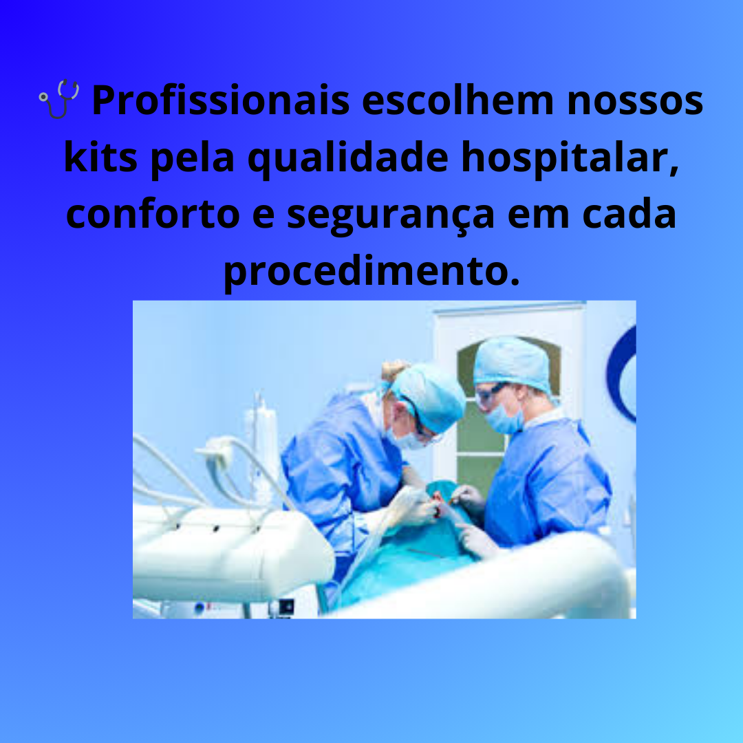 ​Kit Cirúrgico Estéril Descartável 12 Peças Gramatura 40- Cor verde – Registro Anvisa