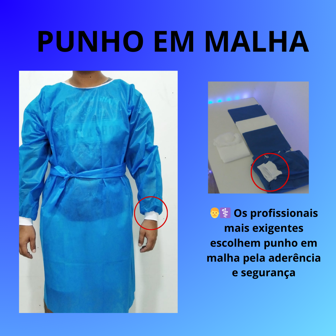 Kit Cirúrgico Estéril Descartável/Gr 40/Punho Malha/Cor Rosa/ 12 Peças – Registro Anvisa