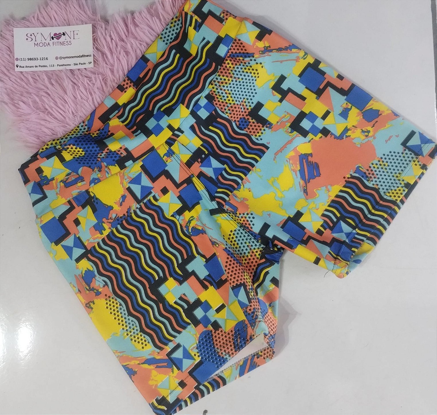 Short Suplex Estampado Feminino Fitness