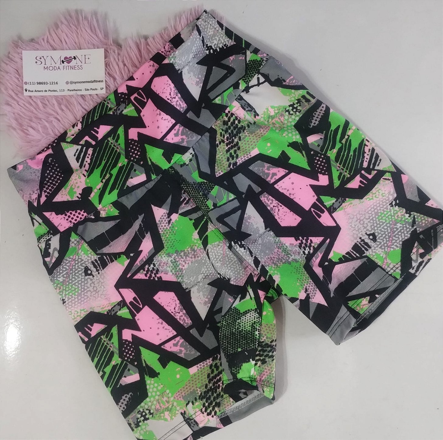 Short Suplex Estampado Feminino Fitness