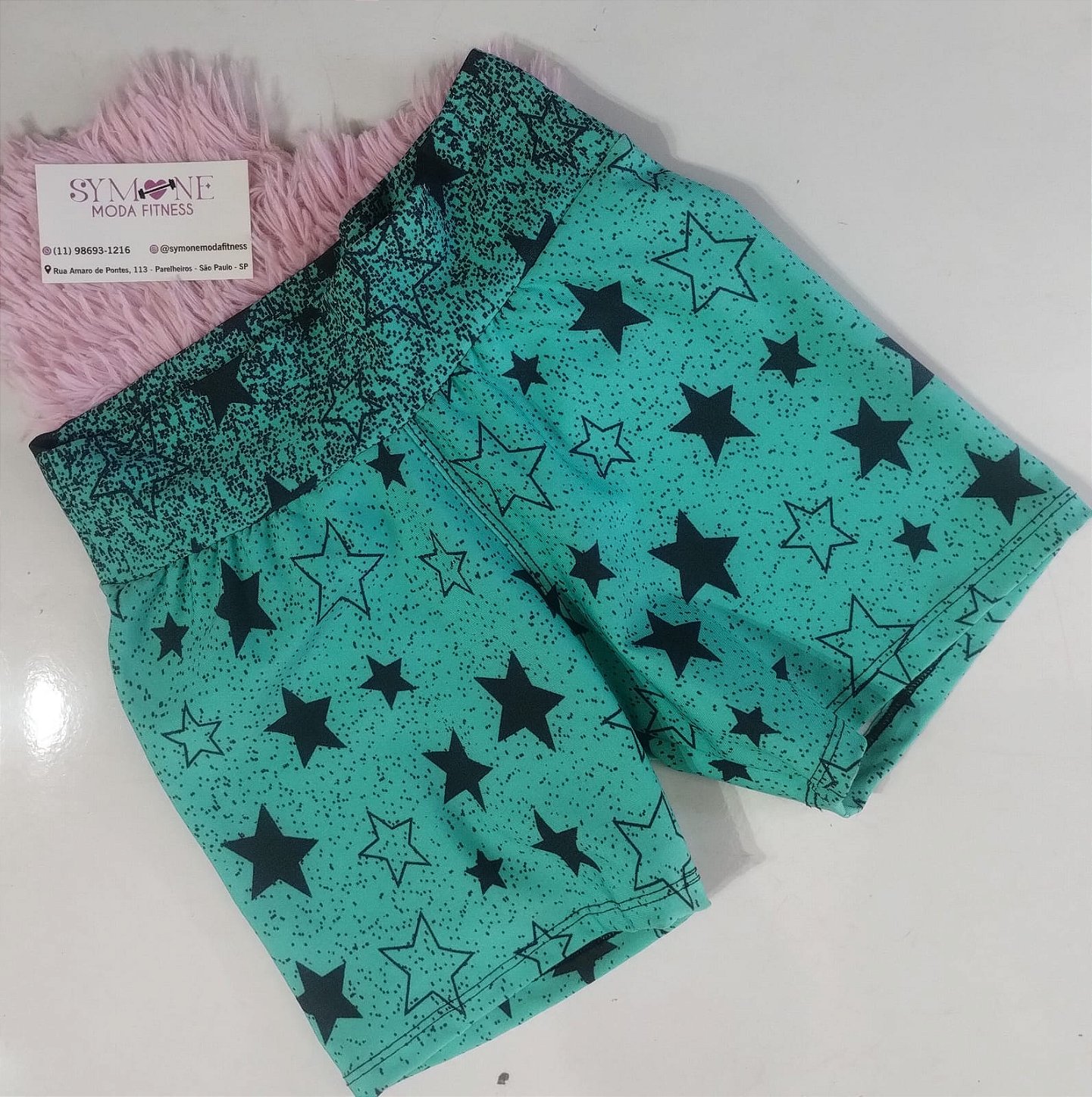 Short Suplex Estampado Feminino Fitness
