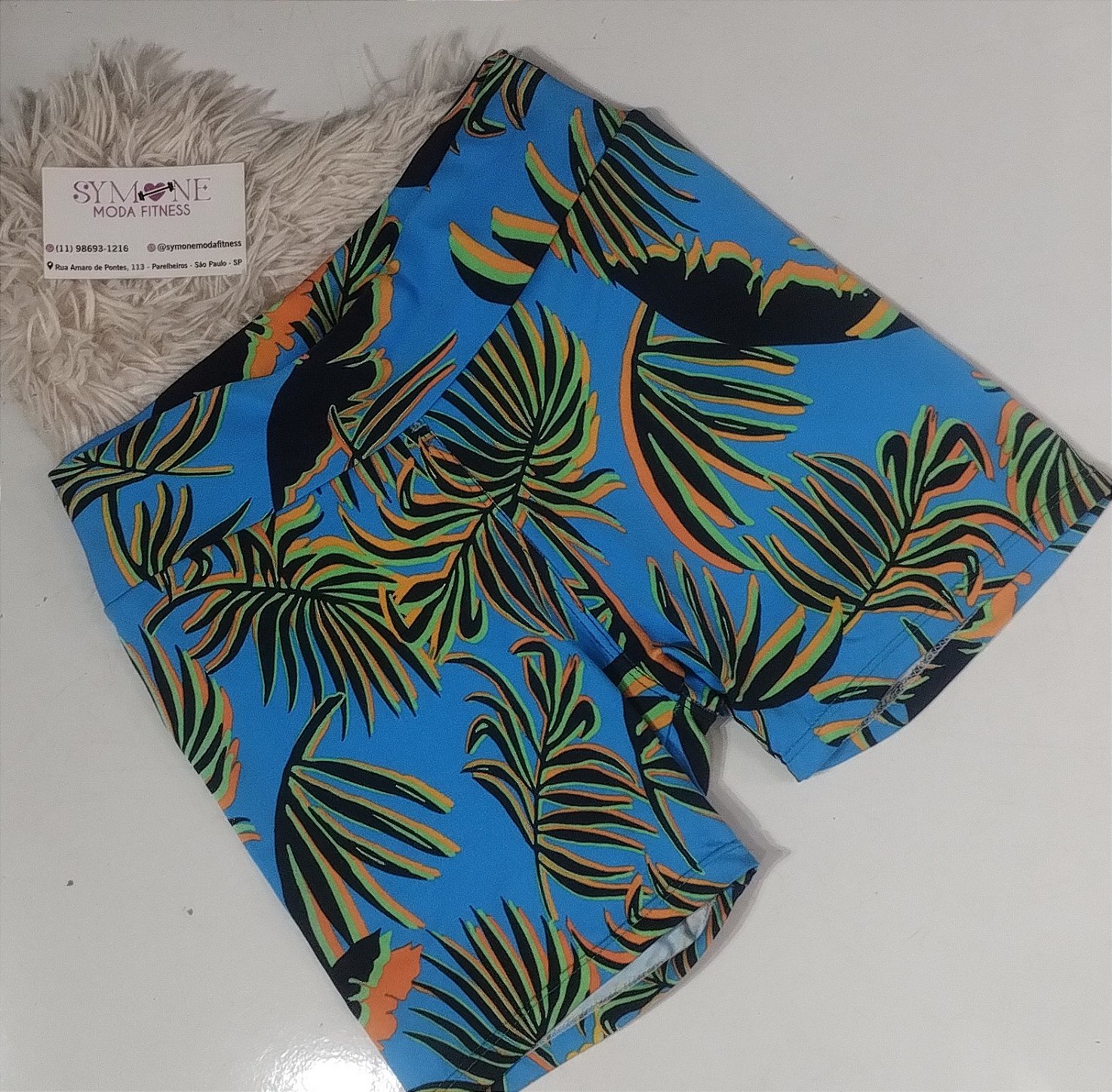 Short Poliamida Feminino Estampado