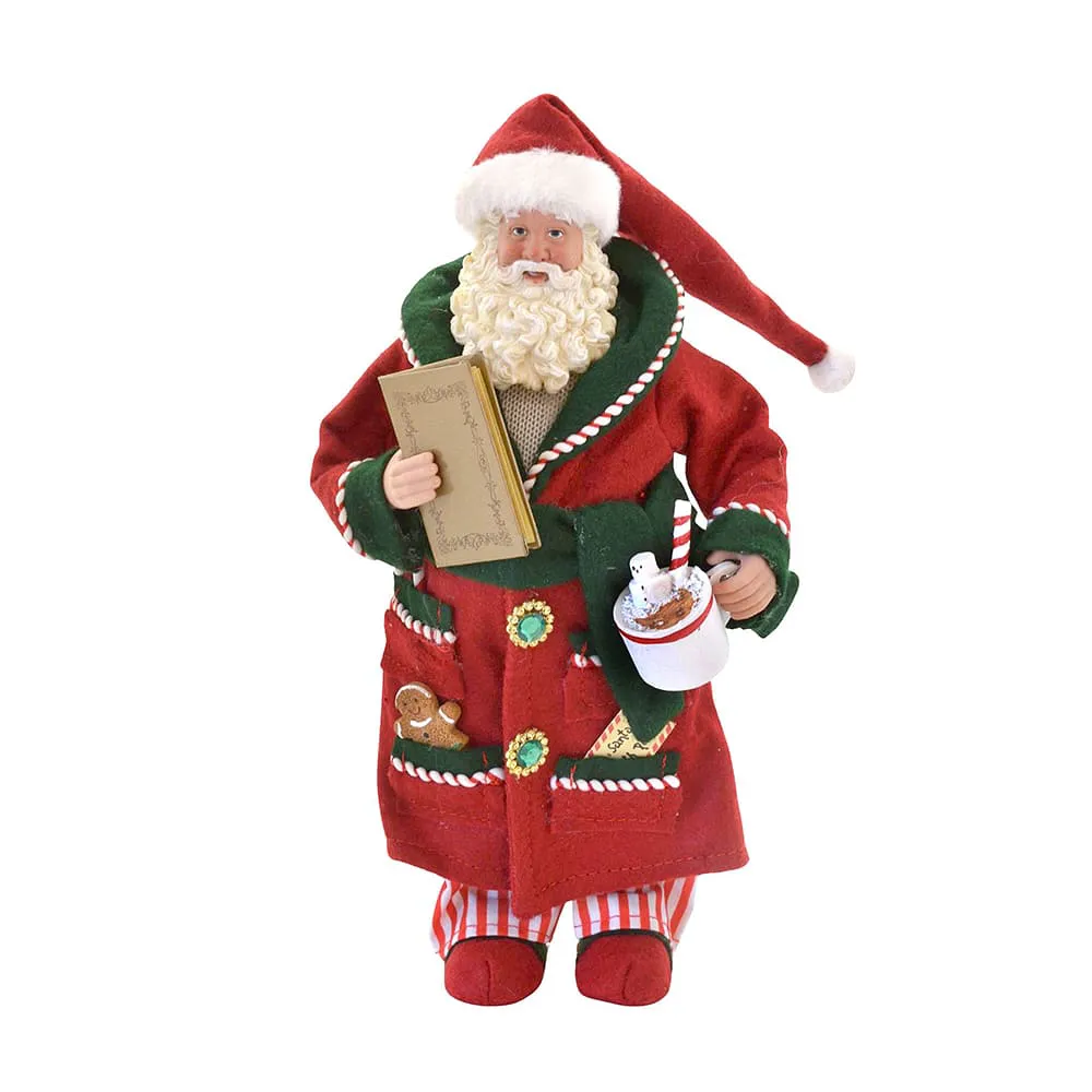 Papai Noel Colecionável De Roupão 28cm Caneca Christmas