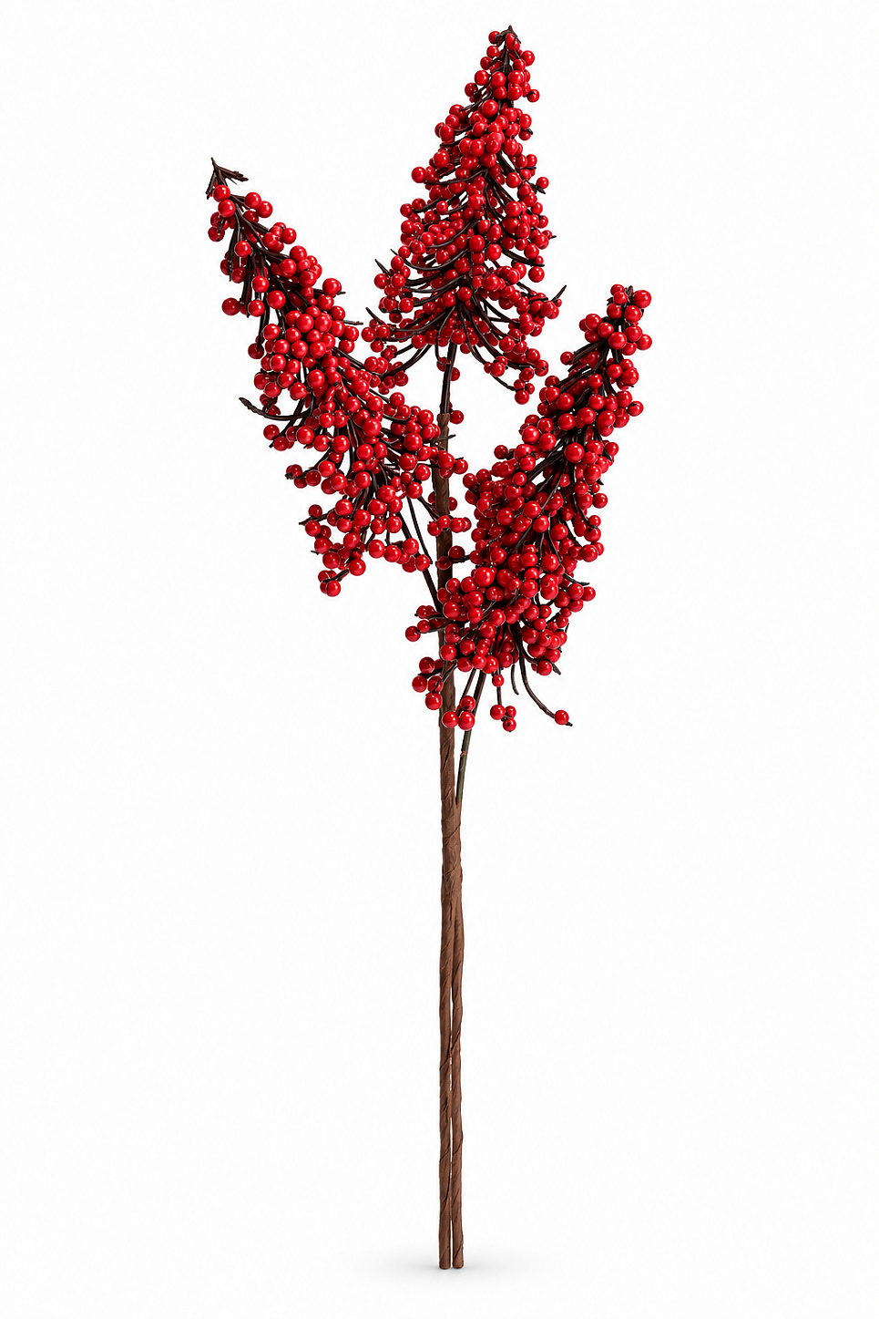 Galho Berry Azevinho Enfeite Natal Decoração Vermelho 55cm