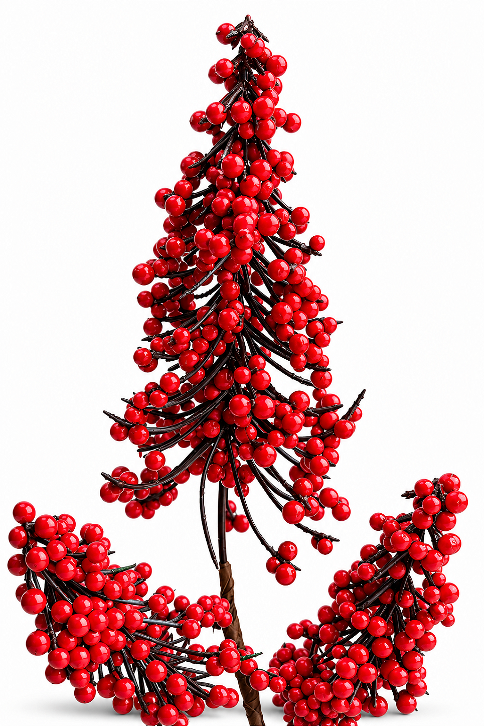 Galho Berry Azevinho Enfeite Natal Decoração Vermelho 55cm