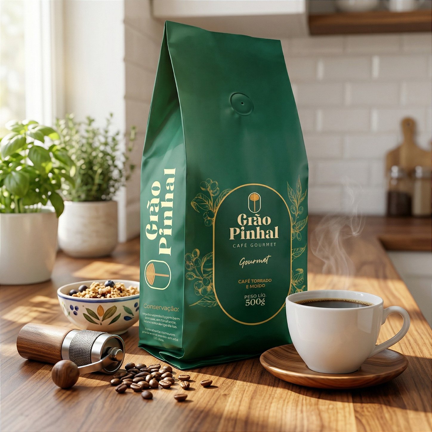 Café Grão Pinhal Gourmet Torrado e Moído 500G
