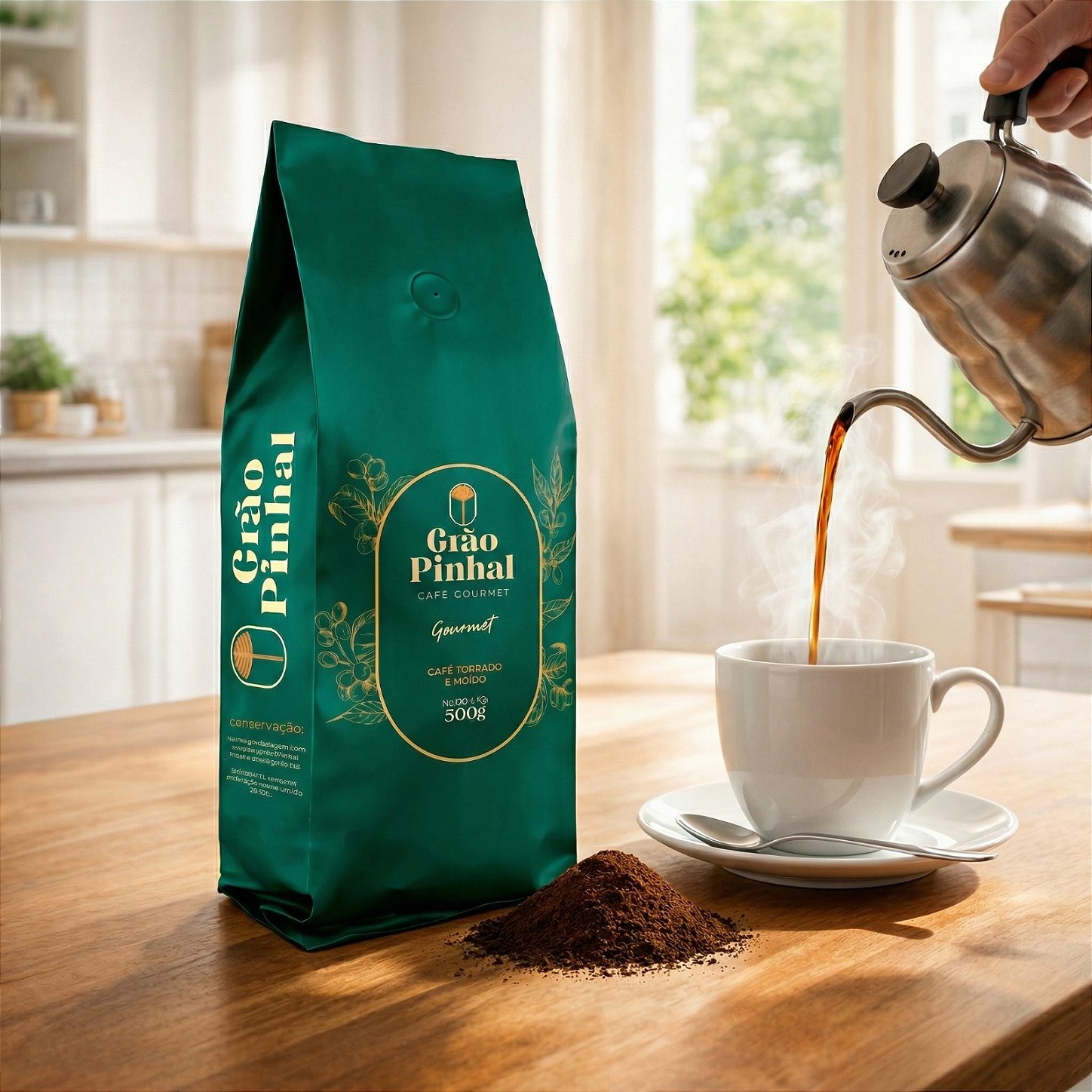 Café Grão Pinhal Gourmet Torrado e Moído 500G