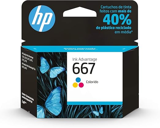Cartucho de Tinte HP 667 Colorido Original