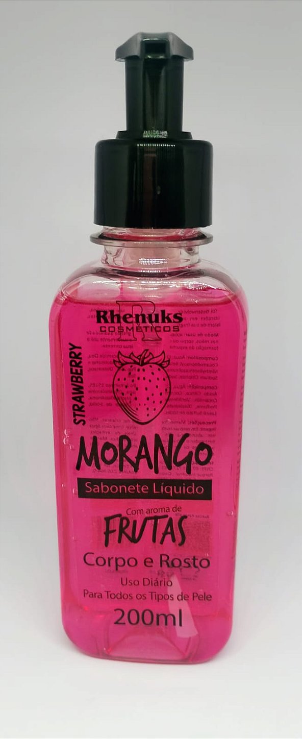 Sabonete Liquido Corpo e Rosto Morango 200ml