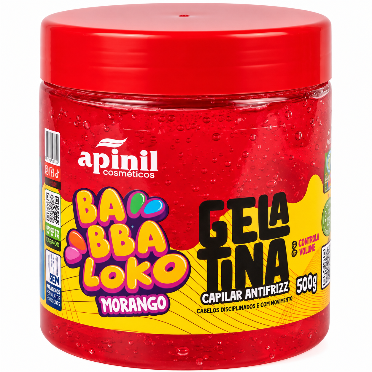 Gelatina Capilar Babbaloko Morango