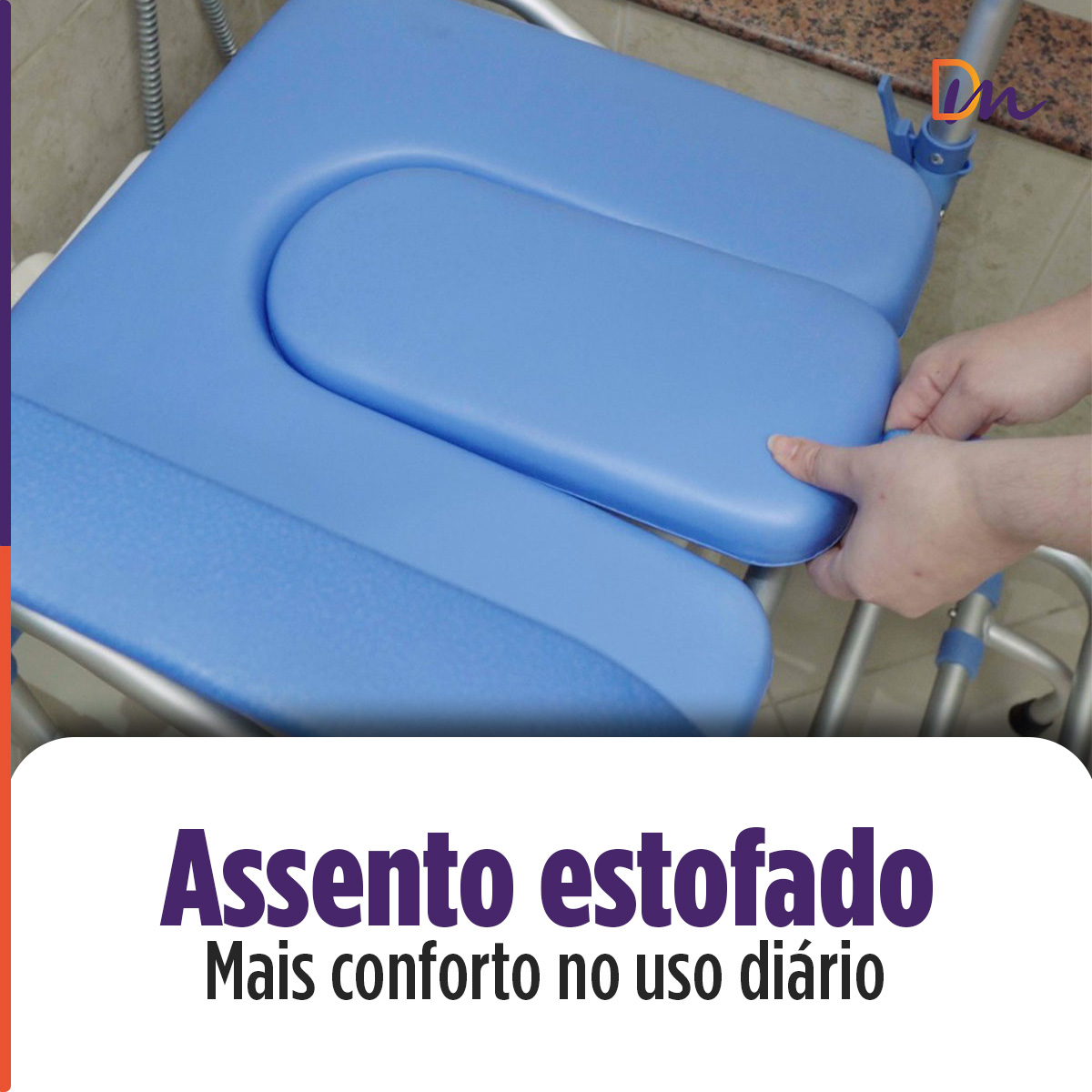 Cadeira Para Banho D60 Em Alumínio Até 150 Kg - Dellamed
