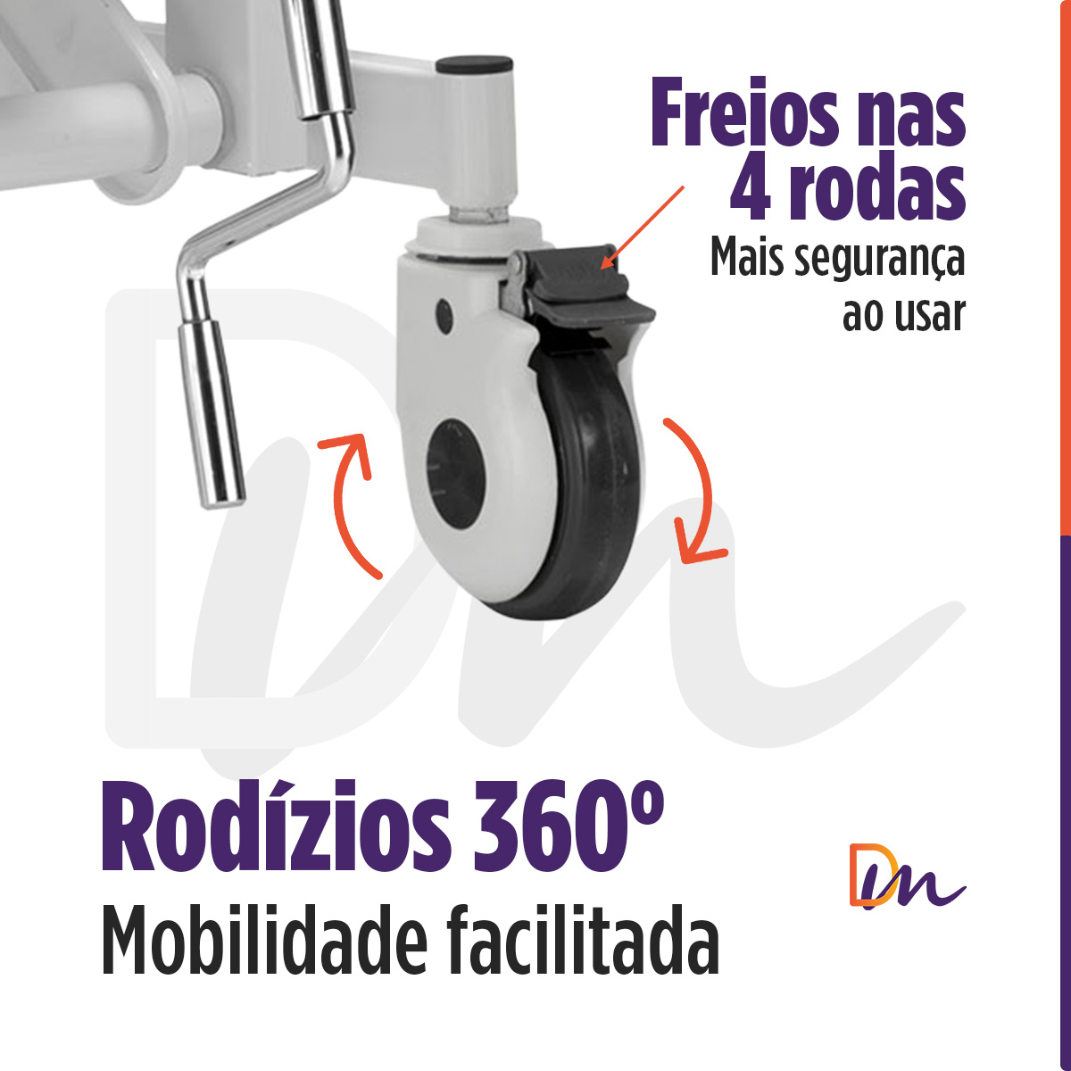 Cama Hospitalar 3 Movimentos Manual Até 200kg DX3 - Dellamed