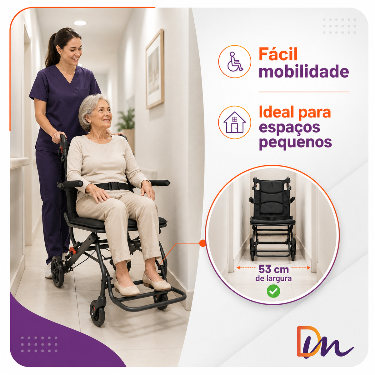 Cadeira De Transporte Transferência D90 - Dellamed